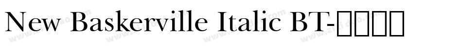 New Baskerville Italic BT字体转换